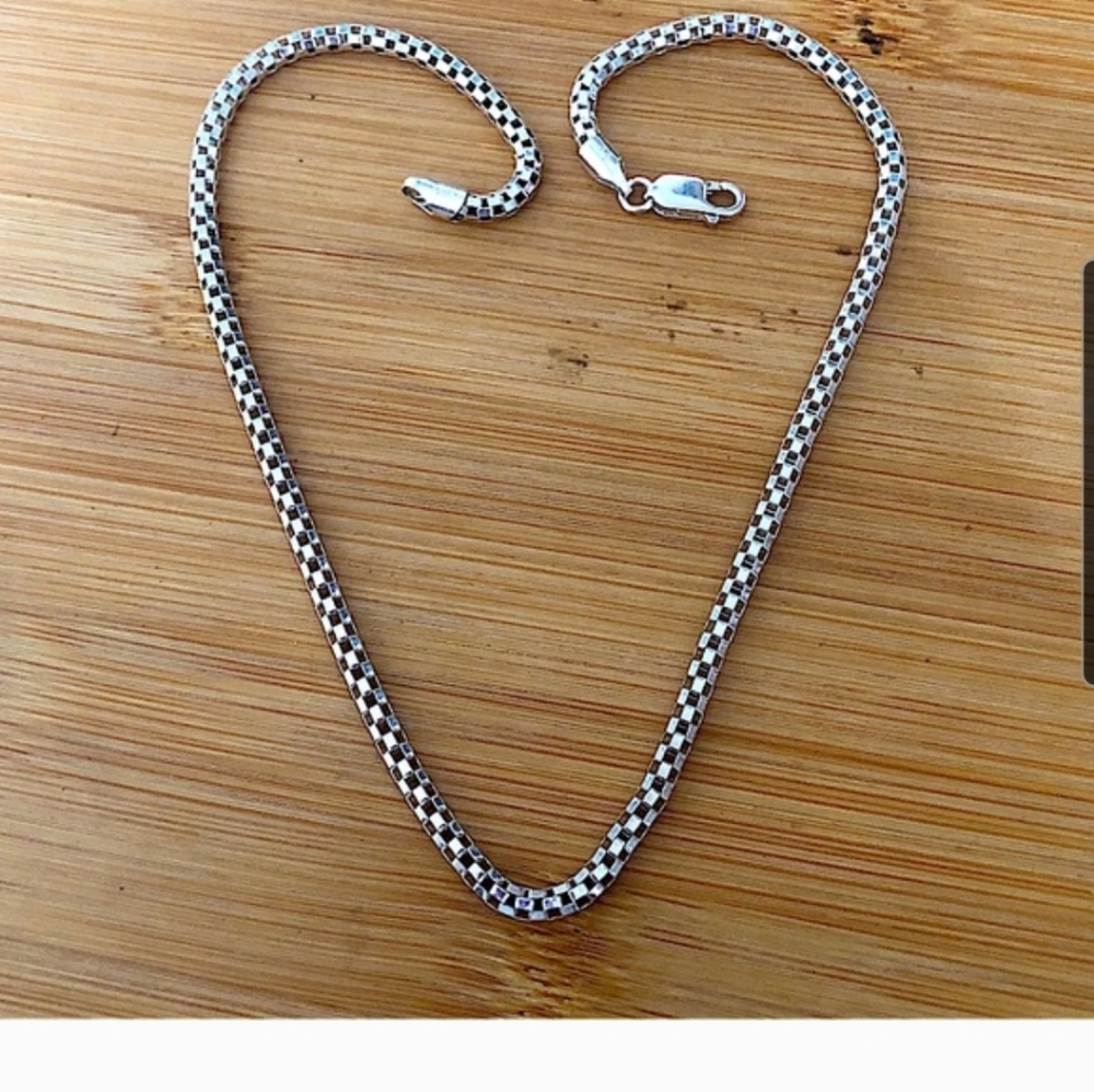 Designer Italian Estate Chain Sterling Silver 10.7g Marked IBB 925 ITALY 16.5"